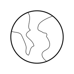 planet earth world system solar icon