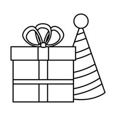 gift box present with hat