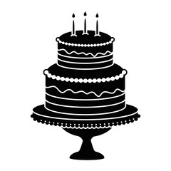 delicious cake with candle