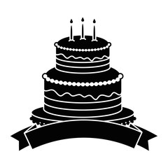 delicious cake with candle