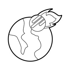 universe planet earth meteorite falling space