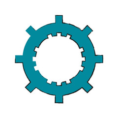 Gear machinery piece icon vector illustration graphic design