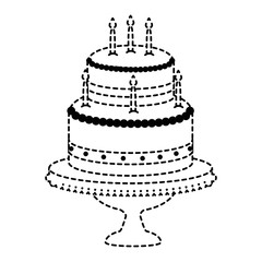 delicious cake with candle