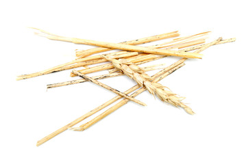 straw on white