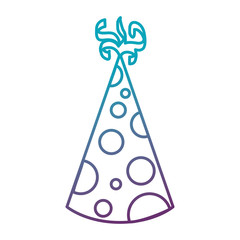 party hat decorative icon vector illustration design