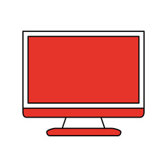 Computer monitor isolated icon vector illustration graphic design