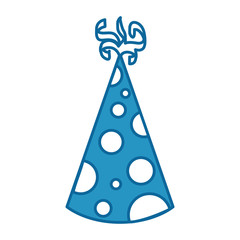 party hat decorative icon vector illustration design