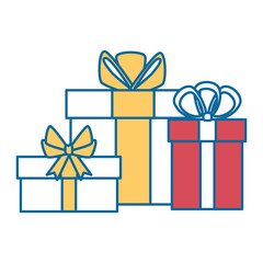 gifts boxes presents icon vector illustration design