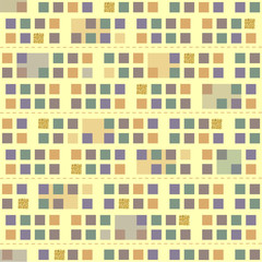 seamless colorful square with silver dot glitter pattern on white background