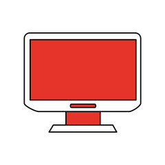 Computer monitor isolated icon vector illustration graphic design