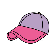 sport cap purple and pink accessory fashion vector illustration