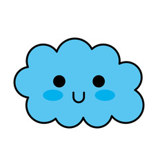 kawaii cloud funny cartoon decoration