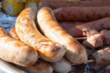 Assorted delicious grilled meat