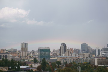 Fototapeta na wymiar Kiev: rainbow after rain