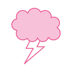 weather cloud lightning bolt climate storm vector illustration