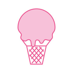 sweet ice cream cold flavor fresh tasty vector illustration