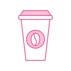 paper coffee cup disposable takeaway beverage vector illustration