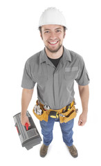 Handyman with toolbox
