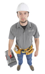 Carpenter with toolbox