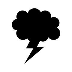 weather cloud lightning bolt climate storm vector illustration
