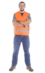 Naklejka premium Man with safety vest