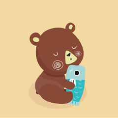 Cute baby bear cartoon.

