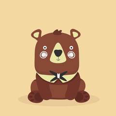 Cute baby bear cartoon.
