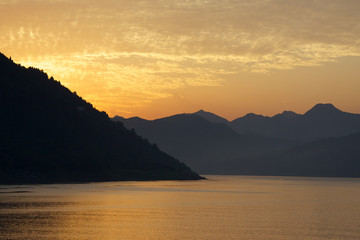 Sunset am Jangtse