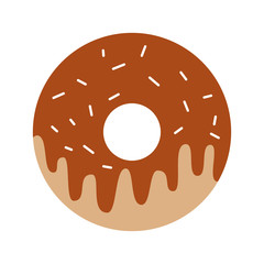 sweet donut dessert bakery food vector illustration