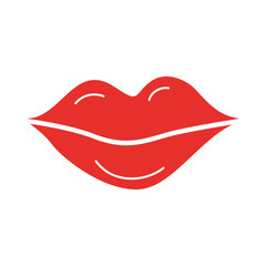 lips of woman makeup lipstick cartoon vector illustration