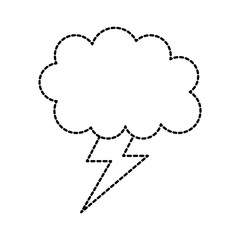 weather cloud lightning bolt climate storm vector illustration