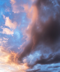 Colourful cloudy sky.