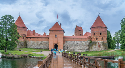 Fototapeta na wymiar Trakai Island Castle. Lithuania. 2016.06.10