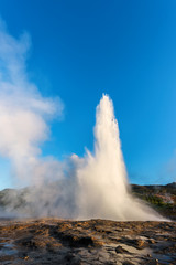Erupting of Geysir geyser