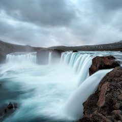 Godafoss waterfall on Skjalfandafljot river
