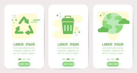 Fototapeta premium Eco icons design for mobile application, UX, UI, Banner