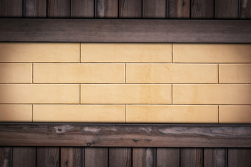 yellow Concrete Pattern wall on wooden background