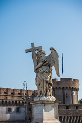 Angel statue from Castel Sant Angelo in Rome, Italy.