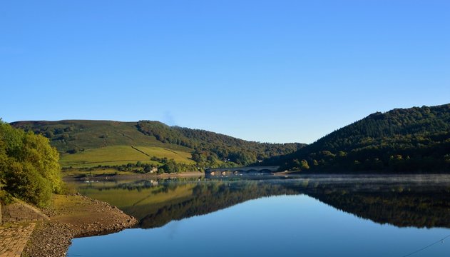 Ladybower Reservoir in the English Peak District.