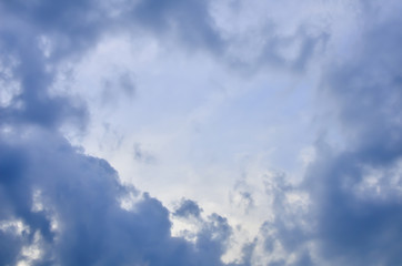 cloudy cover of the sky or weather.