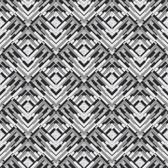  Seamless background. Retro backdrop. Memphis graphic. Avant-garde print. Vintage wallpaper. Bauhaus illustration. Black and white ornament. Hipster art. Monochrome  design. Geometry pattern

