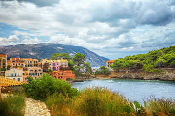 Assos village in Kefalonia, Greece