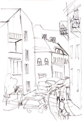 Obraz premium streets of Vilnius