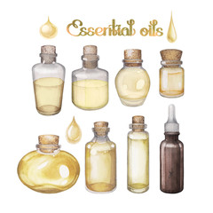 Watercolor essential oils