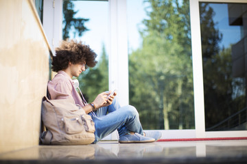 Young student on campus