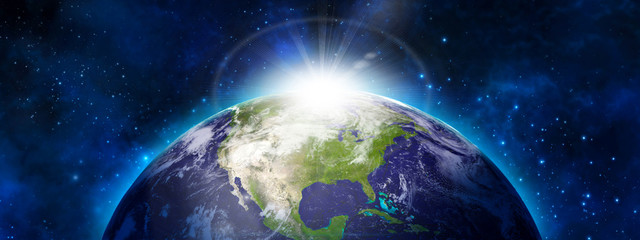 Obraz na płótnie Canvas 3D Earth banner