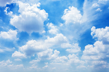 Fototapeta na wymiar clouds in blue sky. The sky with clouds for background