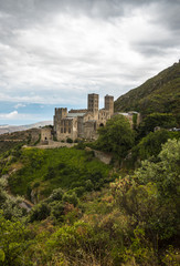 Fototapeta na wymiar Sant Pere de Rodes is a former Benedictine monastery in the North East of Catalonia, Spain