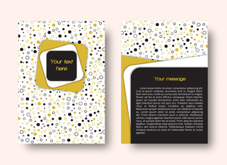 Geometric pattern with circles. leaflet template with space for text.
