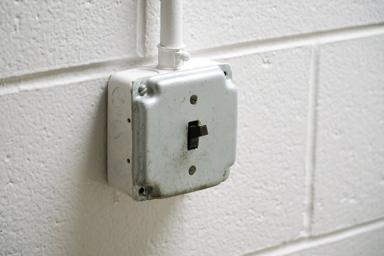 Old Power Switch On The Wall